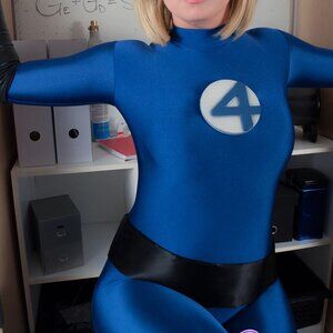 Marvel Fantastic Four Invisible Woman Cosplay Costume Halloween